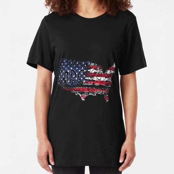 Vape Design WordCloud Vape USA Slim Fit T-Shirt