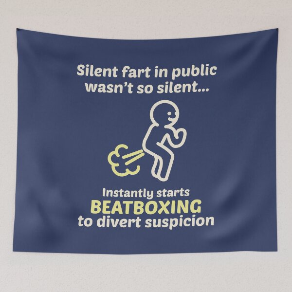 Item preview, Beatbox Beatboxing Beatboxer Fart Funny Humour designed and sold by CuteDesigns1.