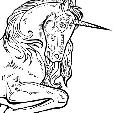Cute Unicorn Rearing coloring page