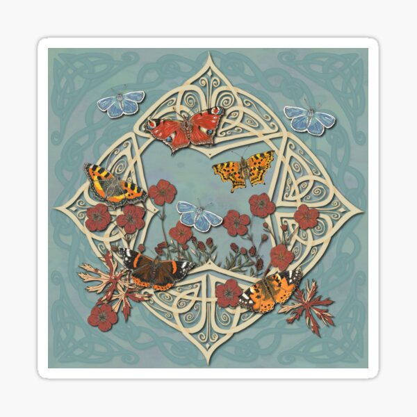Butterfly Celtic Garden Fantasy Sticker