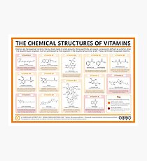 Chemical Structures of Vitamins Photographic Print