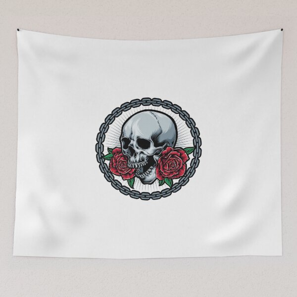 Item preview, Vintage skull with flowers designed and sold by Vant0.