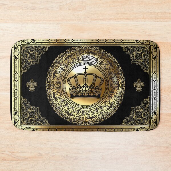 Item preview, Ornate Baroque Crown Black Gold Greek Key designed and sold by Yiorgos Designs.