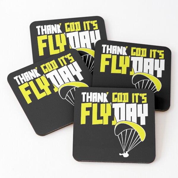 Item preview, Thank God It's Flyday, funny saying for paragliding pilots designed and sold by emmjott.