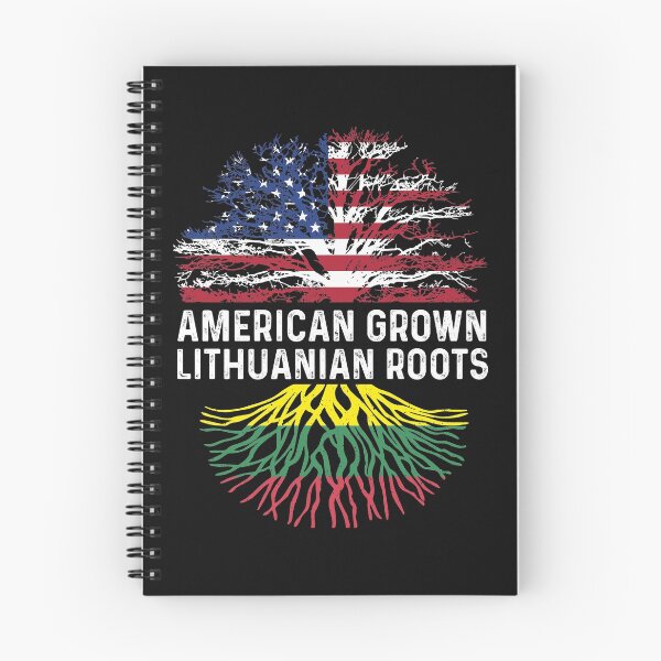 Item preview, American Grown Lithuanian Roots Lithuania US Flag Family Tree Design designed and sold by alenaz.