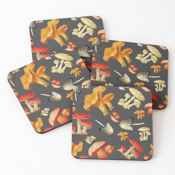 Item preview, Mushroom medley in grey  designed and sold by Bunny  Belafonte.