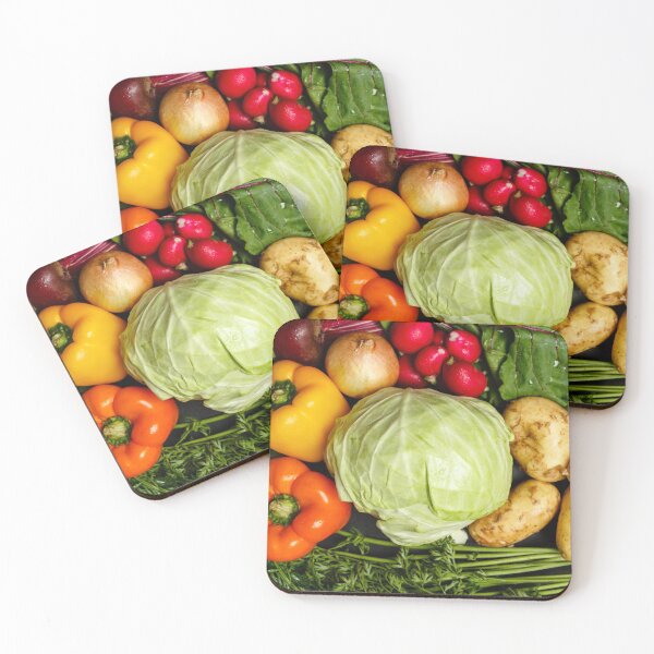 Item preview, Top view of fresh assorted vegetables: cabbage, beetroots with haulm, potatoes, peppers and greenery. designed and sold by dariazu.