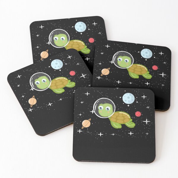 Aperçu de l'œuvre mignon bébé tortue verte dans l & # 39; espace créée et vendue par Space Art.
