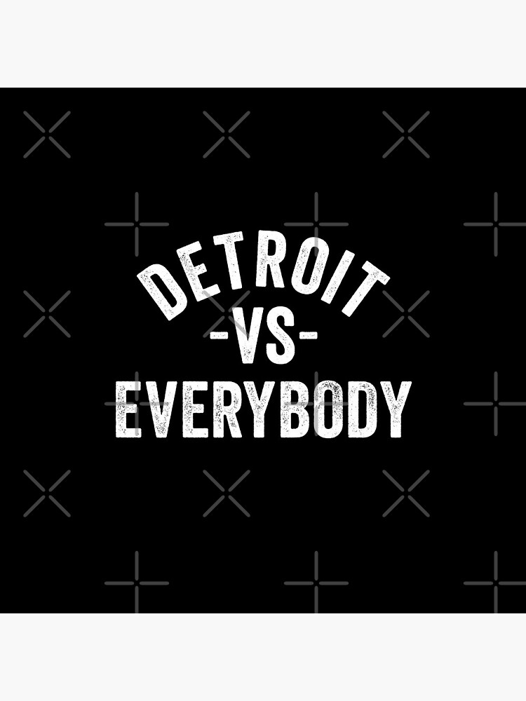 Vintage retro Detroit vs Everybody  Sticker for Sale by 187designz