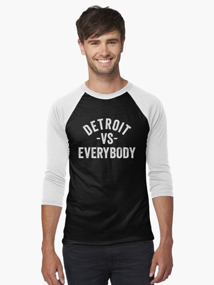 Vintage retro Detroit vs Everybody  Sticker for Sale by 187designz