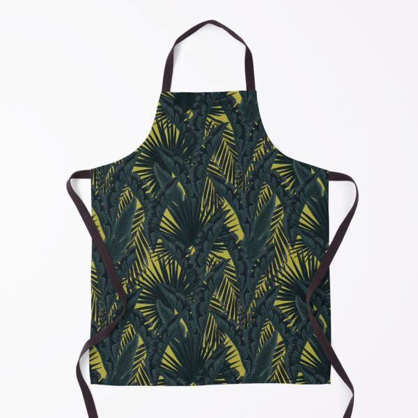 Item preview, Tropical seamless stylized concept digital print with pink flamingos, tropical green leaves, areca, banana leaves, rainforest plants. designed and sold by ANAKOTO.