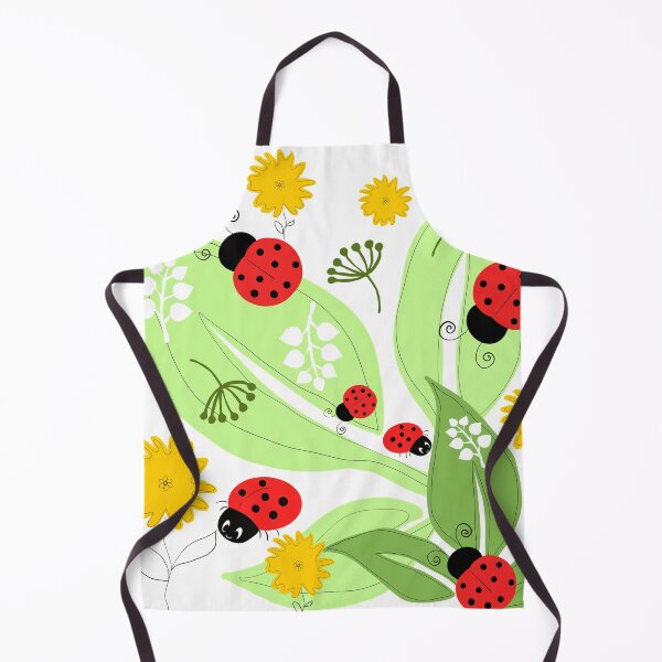 Item preview, Ladybugs yellow flowers green leaves designed and sold by ZophiaSolaris.