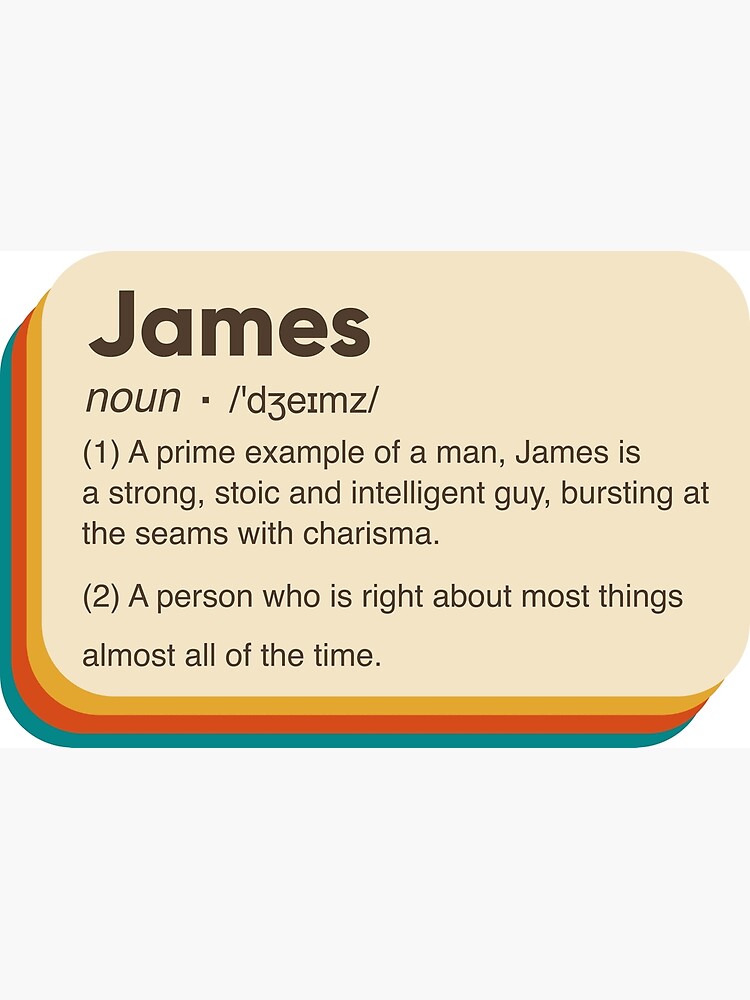 "James Definition" Poster for Sale by Bojkiw Redbubble