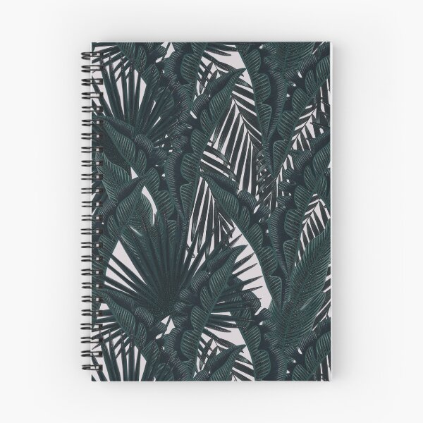 Item preview, Tropical seamless stylized concept digital print with  tropical green leaves, areca, banana leaves, rainforest plants. designed and sold by ANAKOTO.