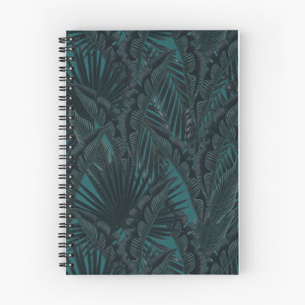 Item preview, Tropical seamless stylized concept digital print with  tropical green leaves, areca, banana leaves, rainforest plants. designed and sold by ANAKOTO.