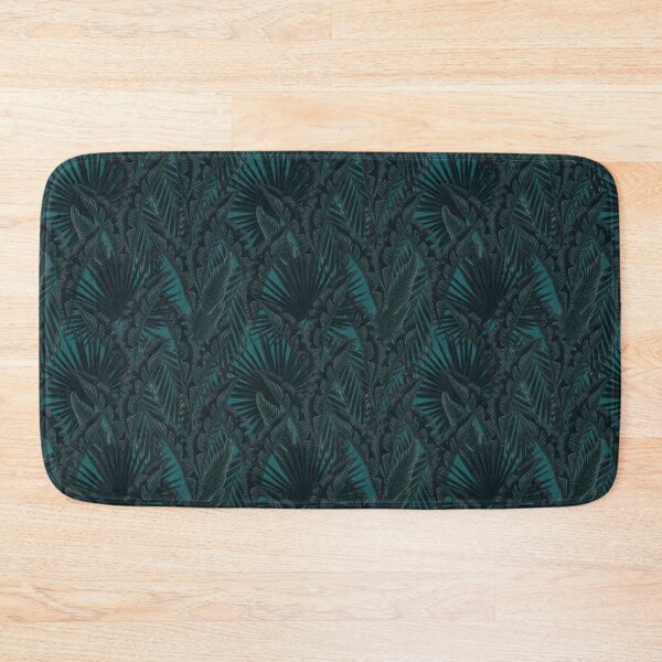Item preview, Tropical seamless stylized concept digital print with  tropical green leaves, areca, banana leaves, rainforest plants. designed and sold by ANAKOTO.