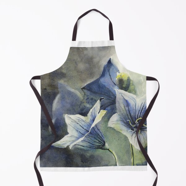 Item preview, Blue balloon flowers. Floral watercolor painting of blue balloon flowers designed and sold by rfoxphoto.
