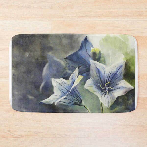 Item preview, Blue balloon flowers.  Floral watercolor painting of blue balloon flowers  designed and sold by rfoxphoto.