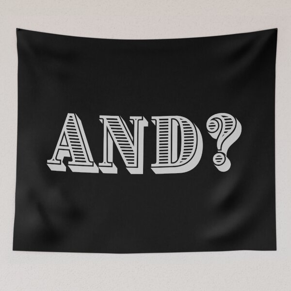 Item preview, And? - Black  designed and sold by miTeless seDign.