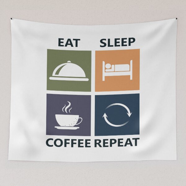 Item preview, Eat Sleep Coffee Repeat, gift for girls, gift for men, gift for all designed and sold by withforyou ..