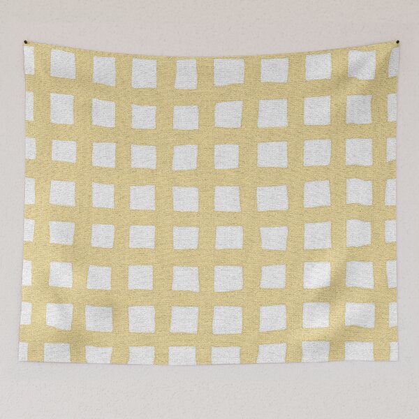 Item preview, Painted Squares Geometric Pattern - Yellow and White designed and sold by vortexatelier.