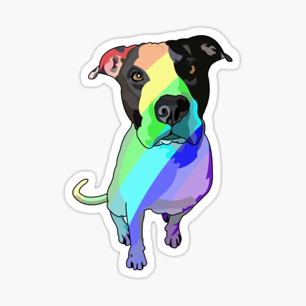 Item preview, Rainbow Pibble designed and sold by Bad Doggie Designs.