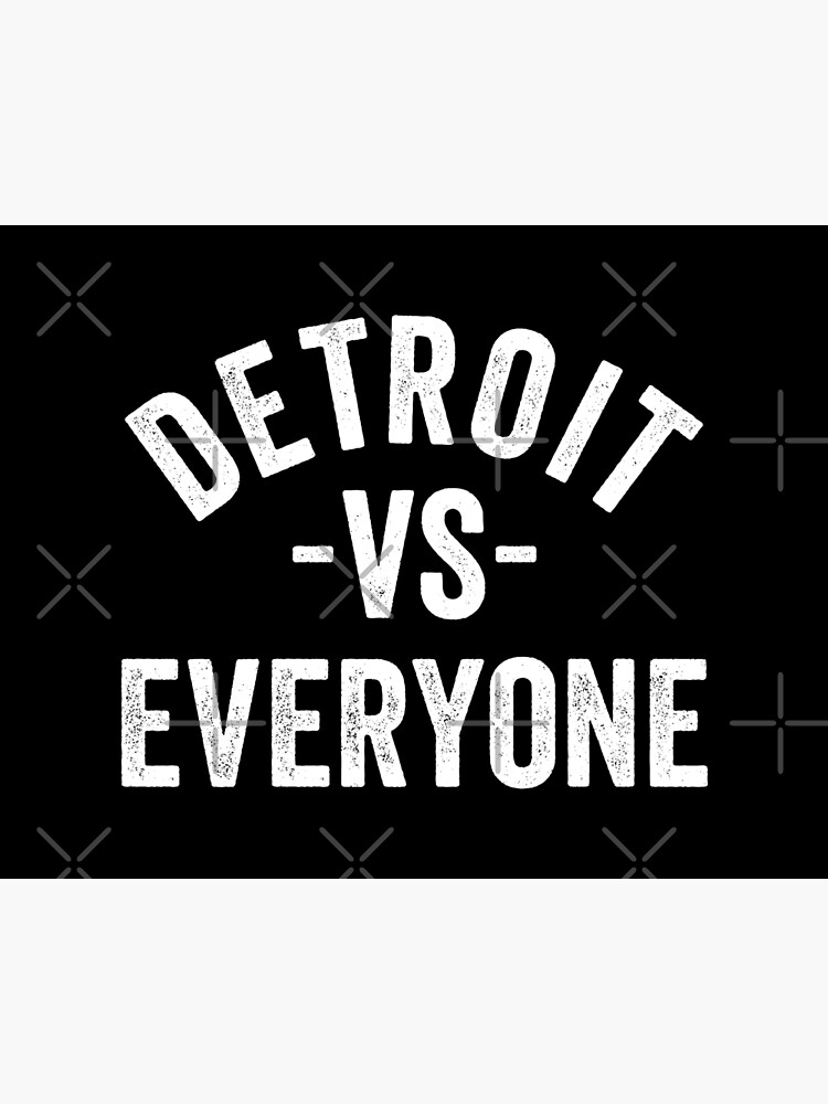 Vintage retro Detroit vs Everybody  Sticker for Sale by 187designz