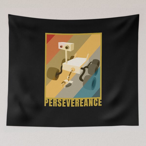 Item preview, Colonize Mars Perseverance Rover Retro Portrait Space Lover designed and sold by trendo.