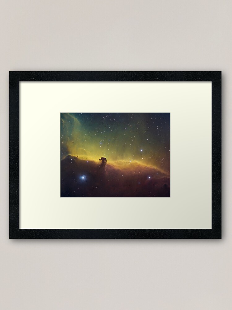 Alternate view of Horsehead Nebula - Hubble Palette Narrowband Framed Art Print