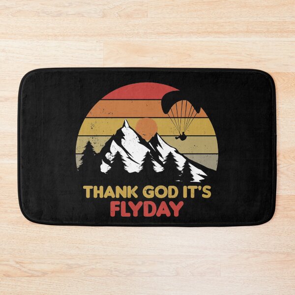 Item preview, Thank God It's Flyday, retro sunset paraglider, paragliding design designed and sold by emmjott.