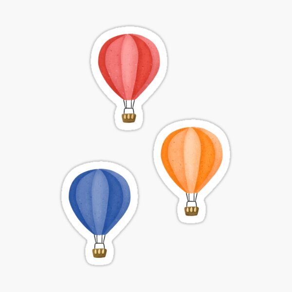 Item preview, Hot Air Balloons | Red, Yellow and Blue designed and sold by lovelettered.