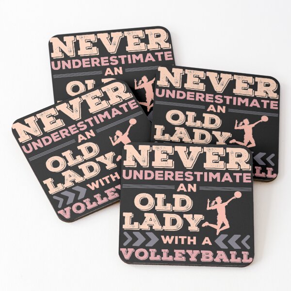 Item preview, Never Underestimate an Old Lady with a Volleyball designed and sold by Hoiho Adventure Shirts.