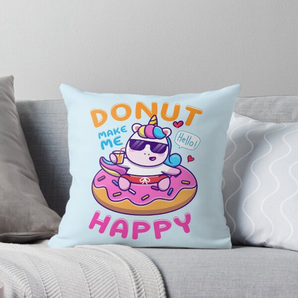 Item preview, Donut make me happy. Cute unicorn. designed and sold by PM-ArtStudio.