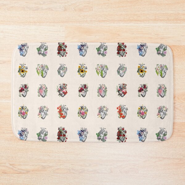 Item preview, Set Human heart illustration art, lightpink roses and green leaves, vintage effect designed and sold by Collagedream.
