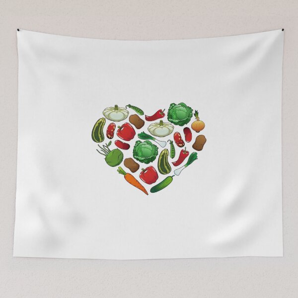 Item preview, Vegetables Vegetarian Heart Love designed and sold by BugattiDivo58.