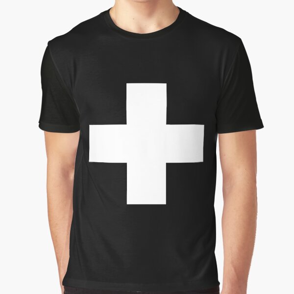 Item preview, White Cross on Black designed and sold by The Simple Things.
