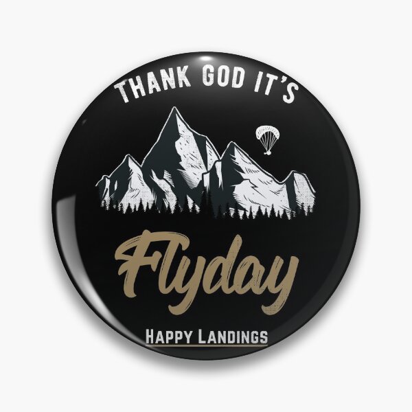 Item preview, Thank God It's Flyday, retro paragliding, paraglider design designed and sold by emmjott.