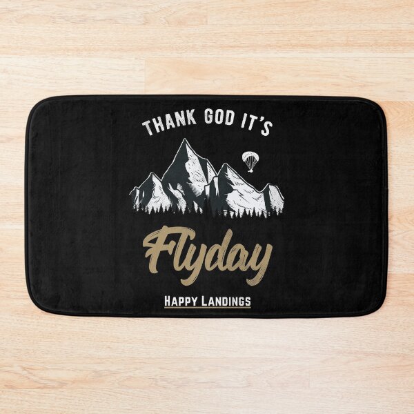 Item preview, Thank God It's Flyday, retro paragliding, paraglider design designed and sold by emmjott.