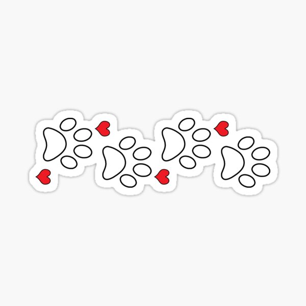 Item preview, DOG PAWS LOVE DOG PAW I LOVE MY DOG PET PETS PUPPY STICKER STICKERS DECAL DECALS designed and sold by DESTINATIONS DECAL.