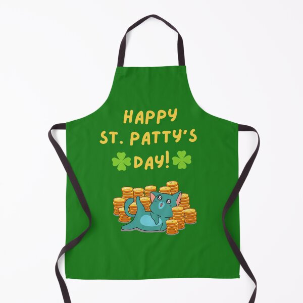 Item preview, Happy St. Pattys Day Cat with gold coins and clovers designed and sold by fluffyfriends.