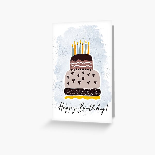 Happy Birthday Torte Grußkarte