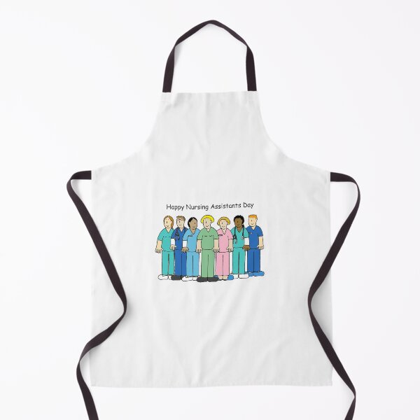 Item preview, Happy Nursing Assistants Day June Cartoon Group in Scrubs designed and sold by KateTaylor.