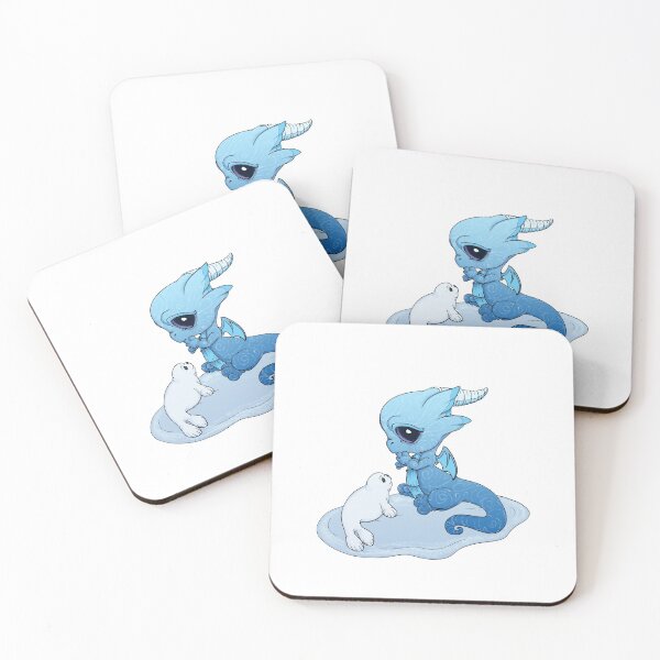 Item preview, Little Blue Dragon Making Friends  designed and sold by bittybiteyones.