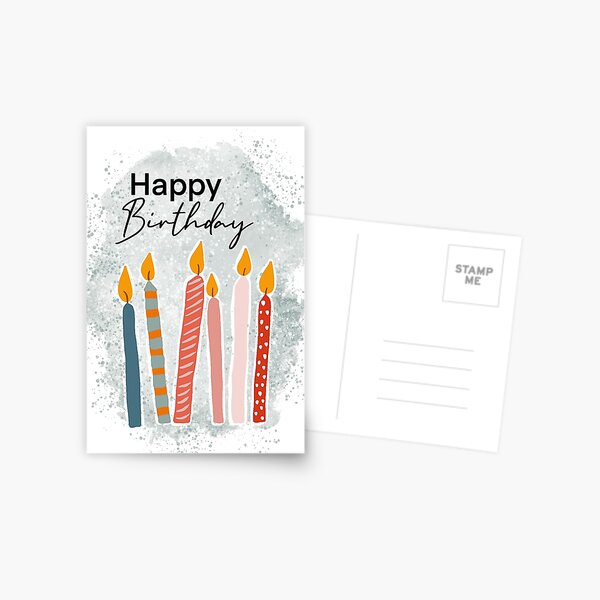 Happy Birthday Candles Postkarte