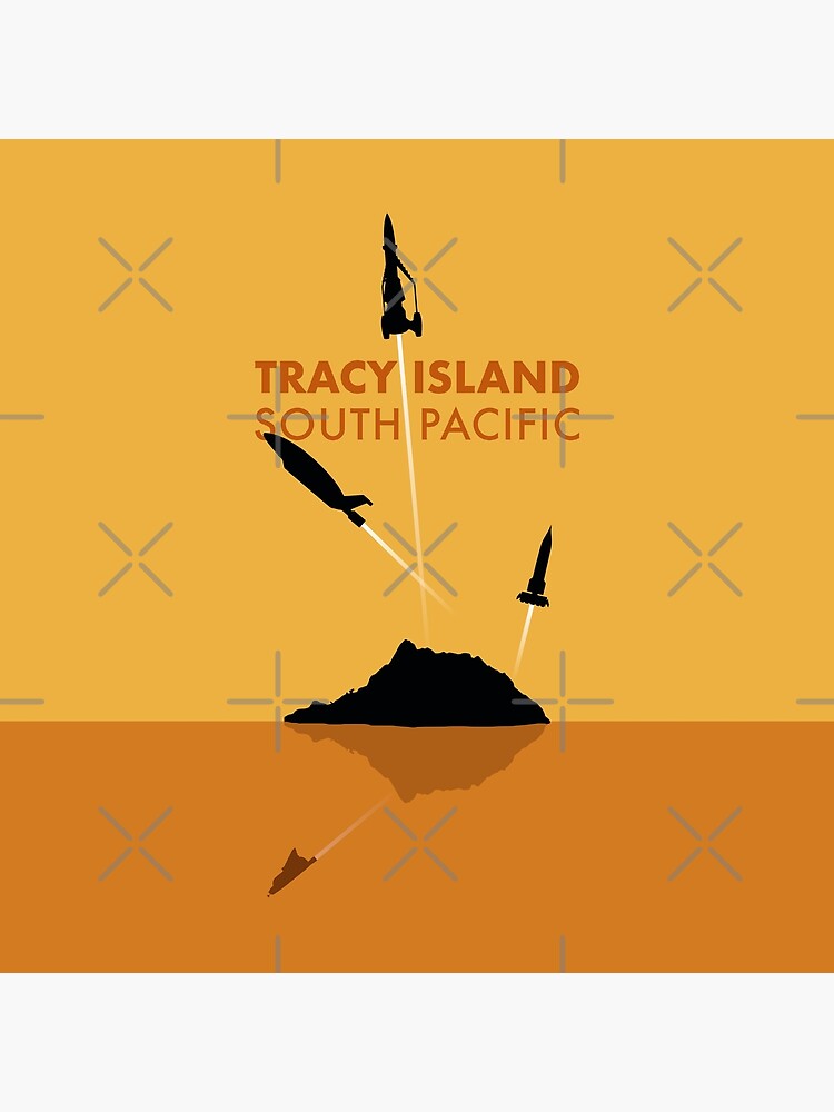 Tracy Island 'Thunderbirds' Art - Sunset Colour Scheme by PilgrimageShop