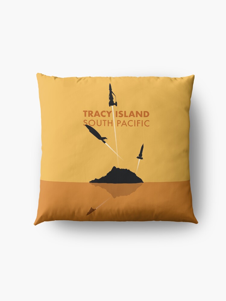 Alternate view of Tracy Island 'Thunderbirds' Art - Sunset Colour Scheme Floor Pillow