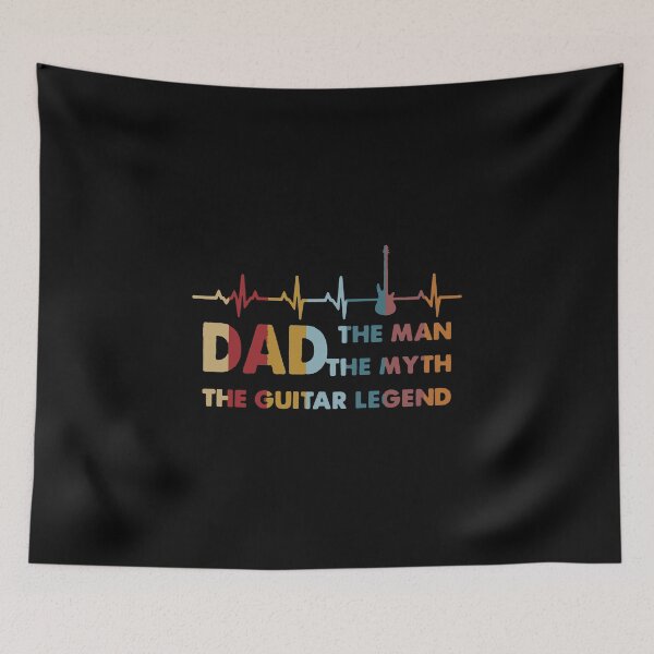 Item preview, Dad The Man The Myth The Guitar Legend coloured electrocardiogram designed and sold by Alex3214.