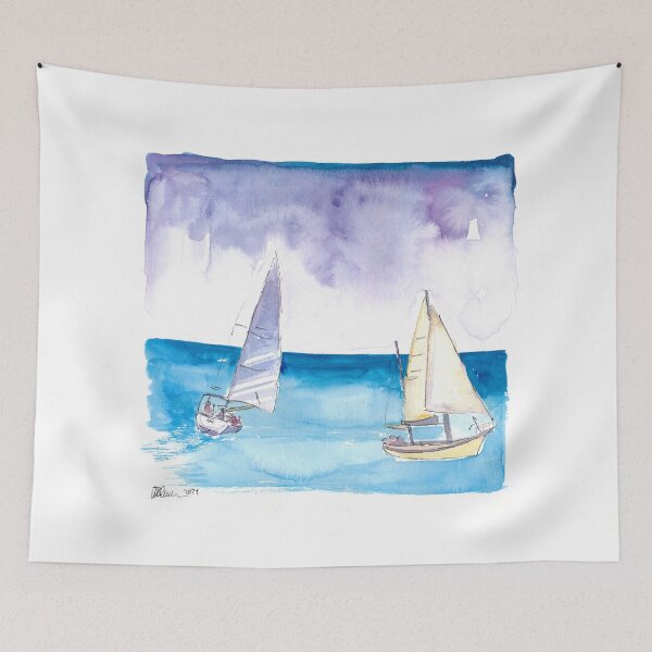 Item preview, Regata con Veleros en la Fresca Brisa del Caribe designed and sold by artshop77.