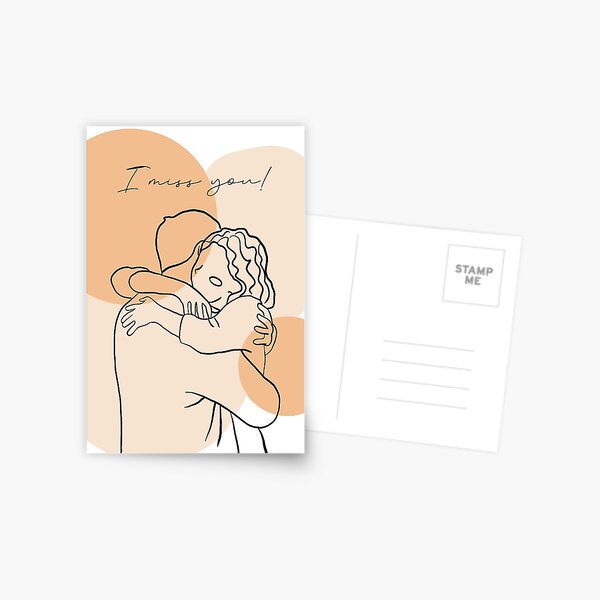 I miss you Hug Postkarte