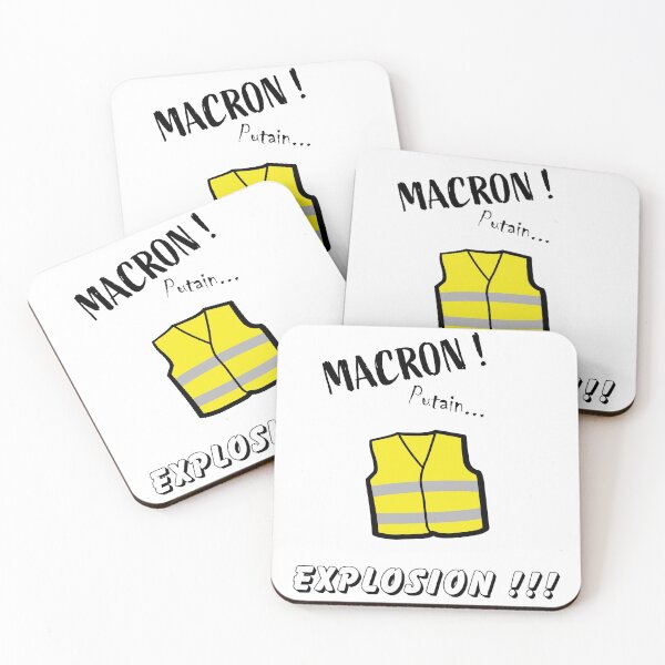 Item preview, Macron (ptn ..) explosion !!! - Yellow Vests designed and sold by Bratak.